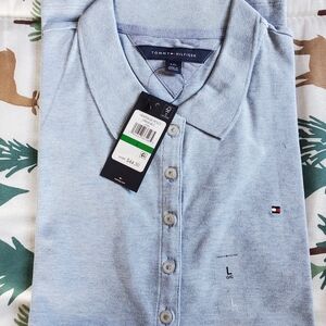 Tommy Hilfiger Women's Light Blue Polo Shirt